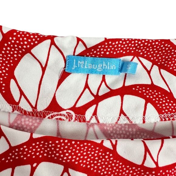 J. McLaughlin Small Sophia Dress Red White - Picture 3 of 5